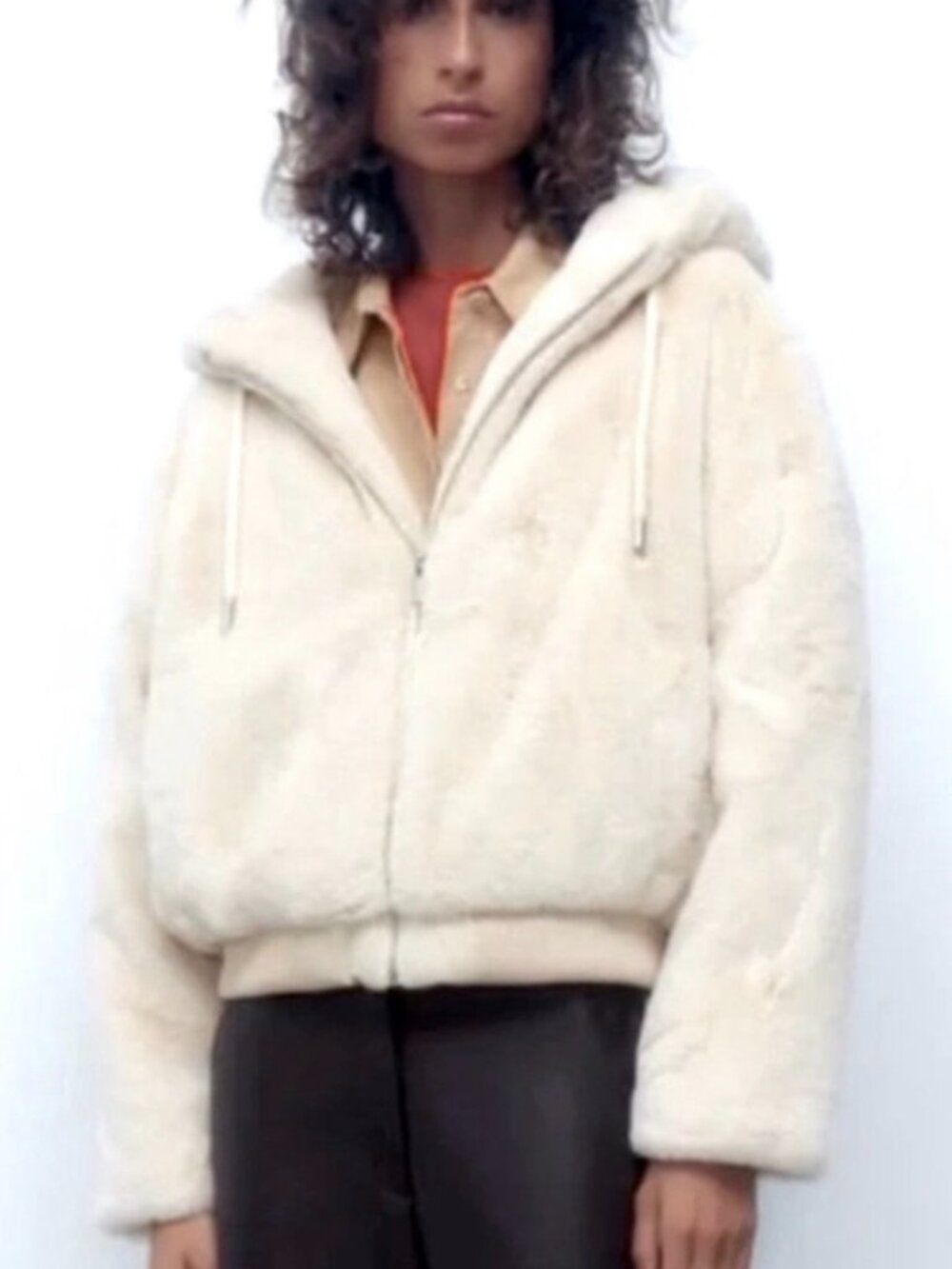 Zara Faux Fur Hooded Jacket
